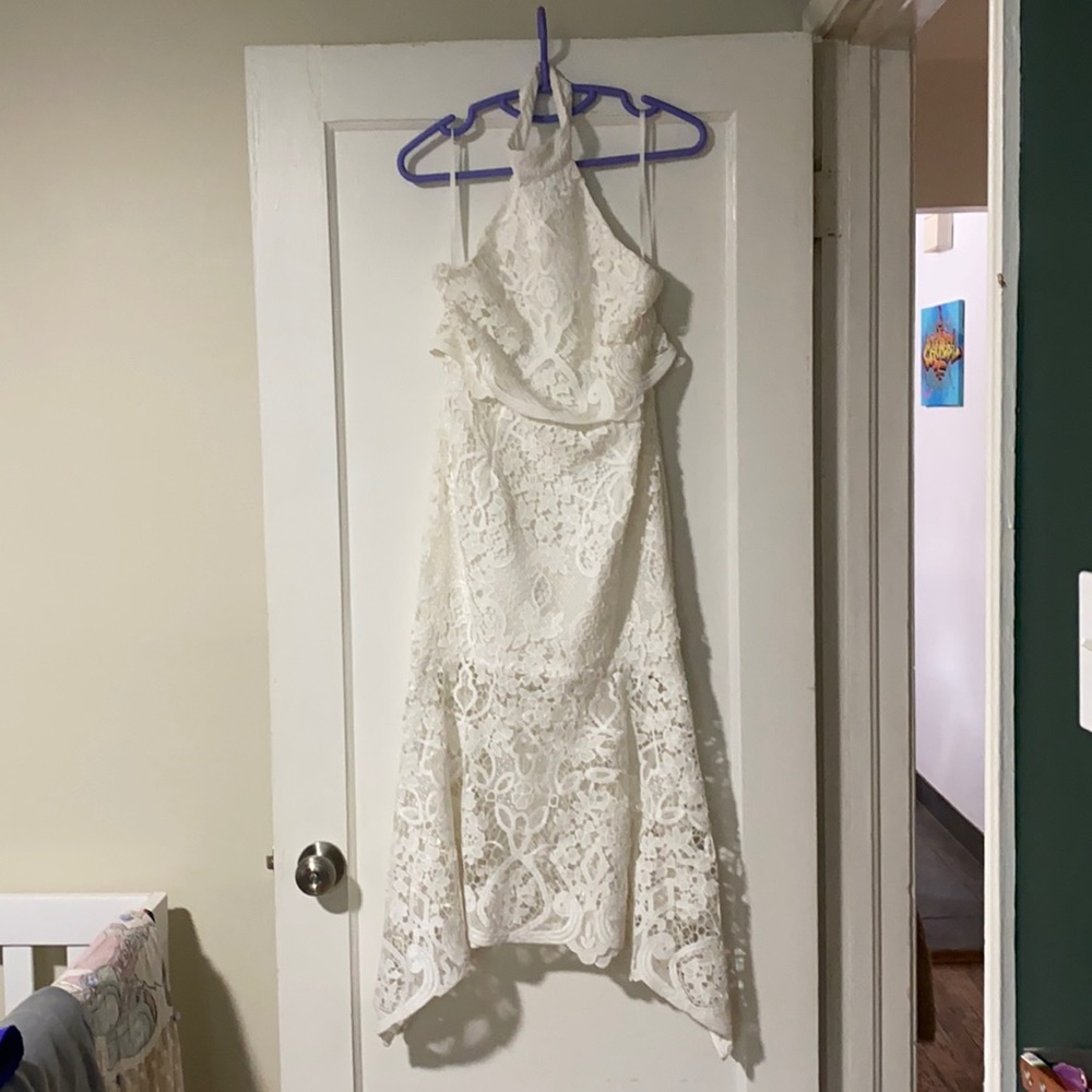 ASOS White halter top dress | Size 8